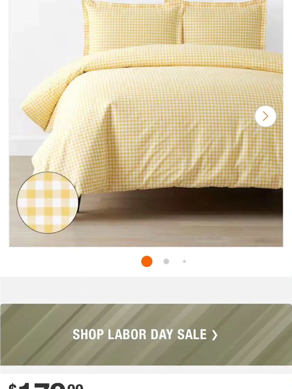 The company Store Yellow Gingham Comforter Set - full size Home Bedding